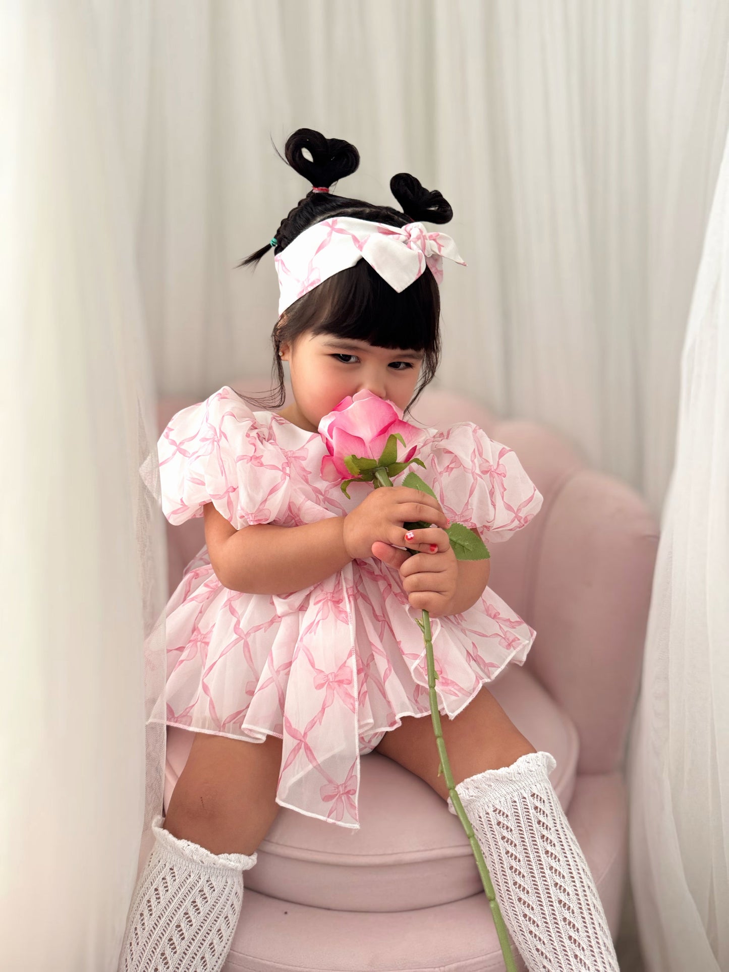 Pretty In Pink Organza Baby Girl Party Romper