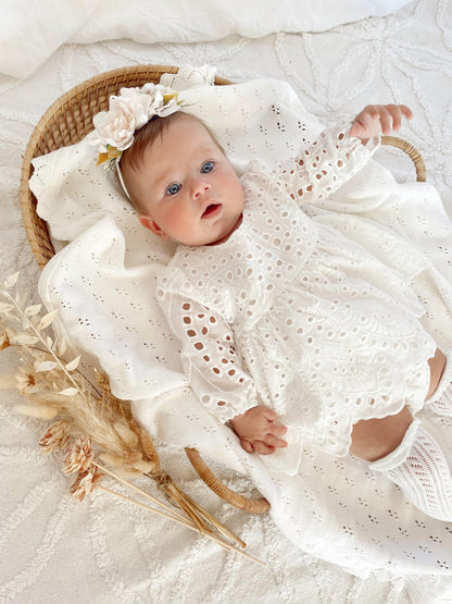 White Ivy Baby Girl Two Piece Set