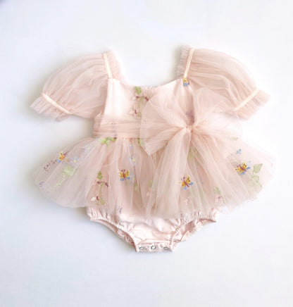 Cupcake Heavenly Pink Baby Girls Tulle Party Romper