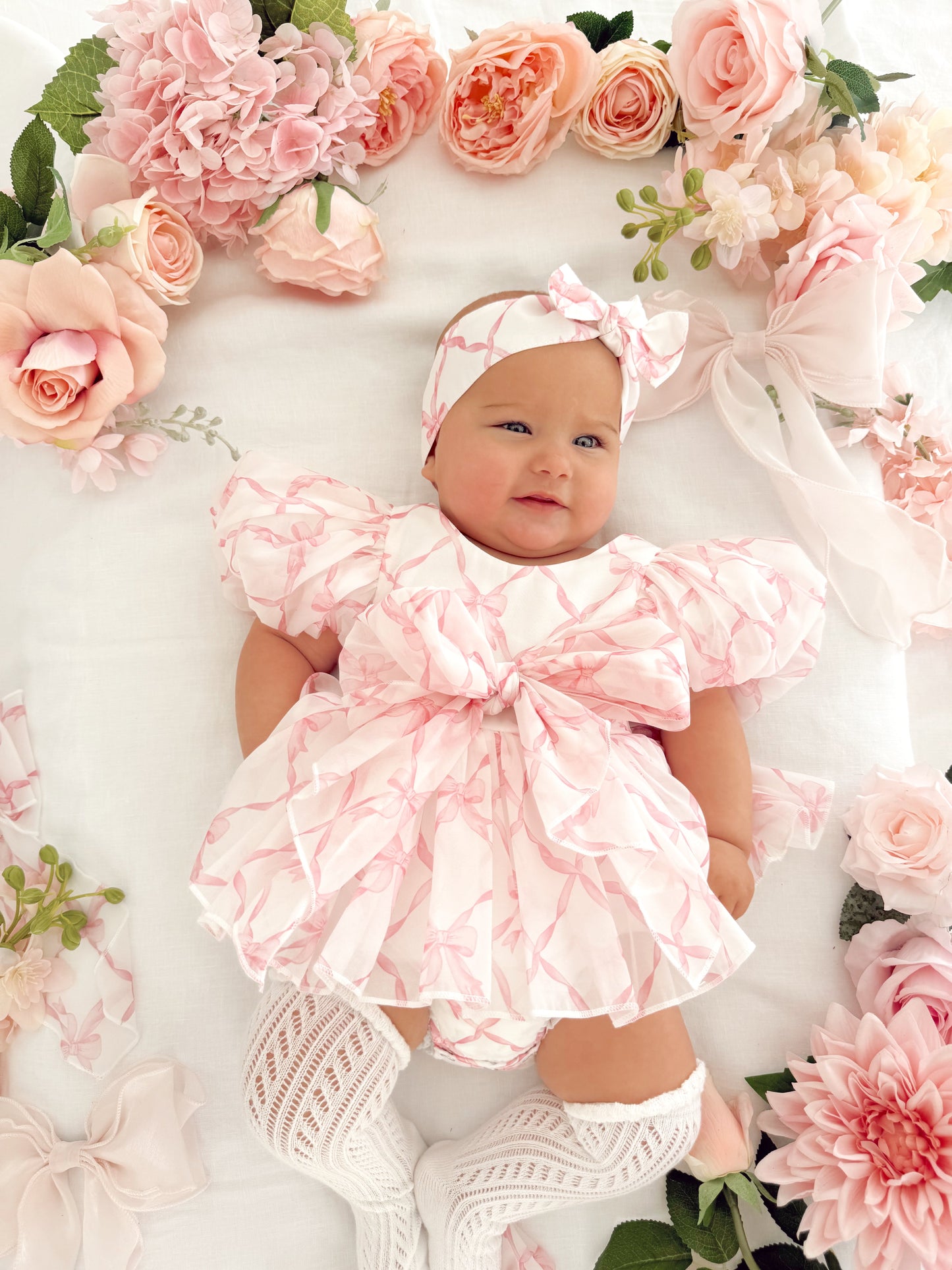 Pretty In Pink Organza Baby Girl Party Romper