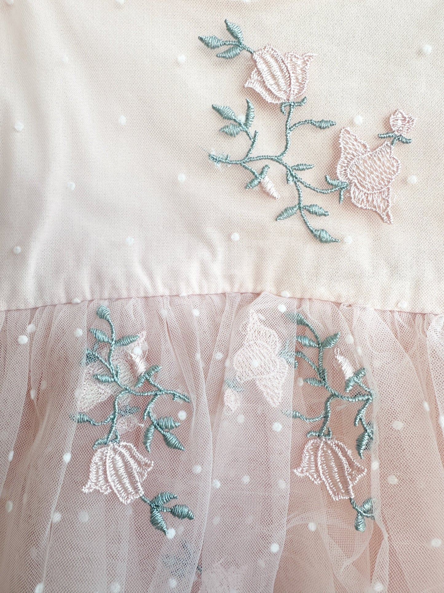 Swan Lake Ballerina Pink Embroidered Baby Girl Tulle Party Romper