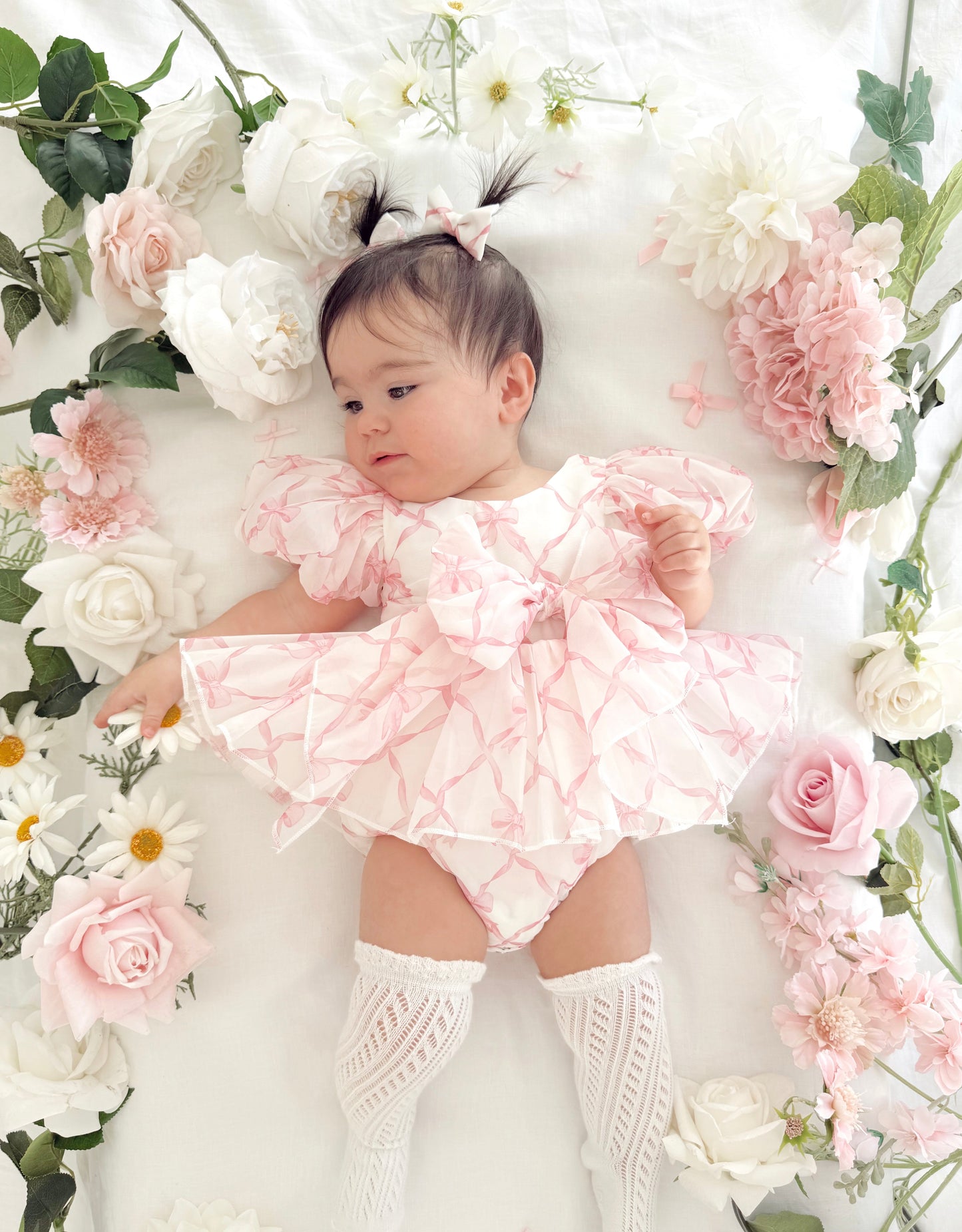 Pretty In Pink Organza Baby Girl Party Romper