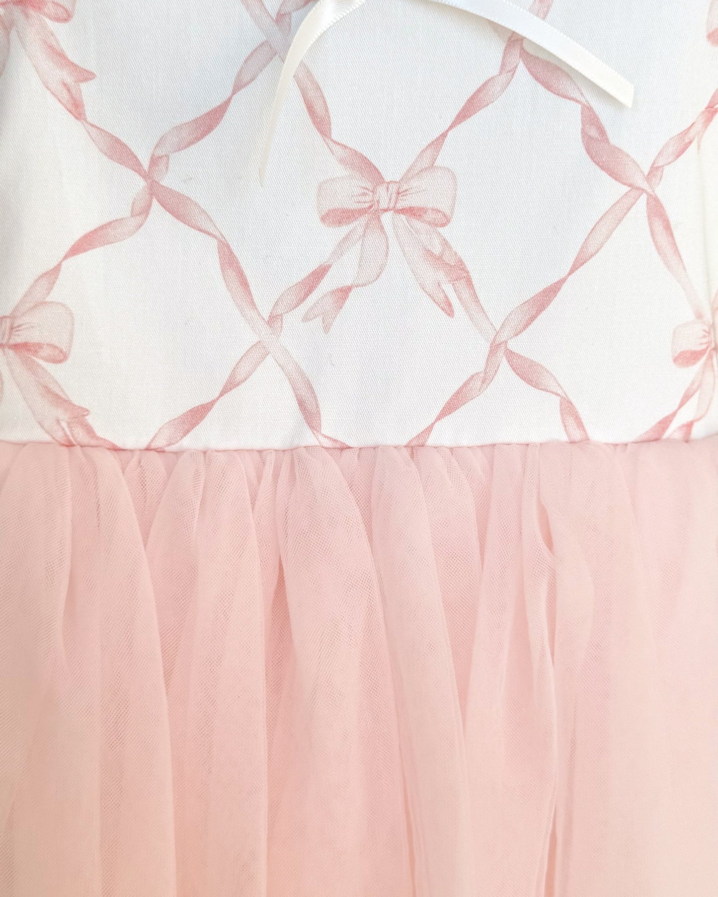 Rosette Pink Bow Baby Girl Tulle Party Romper