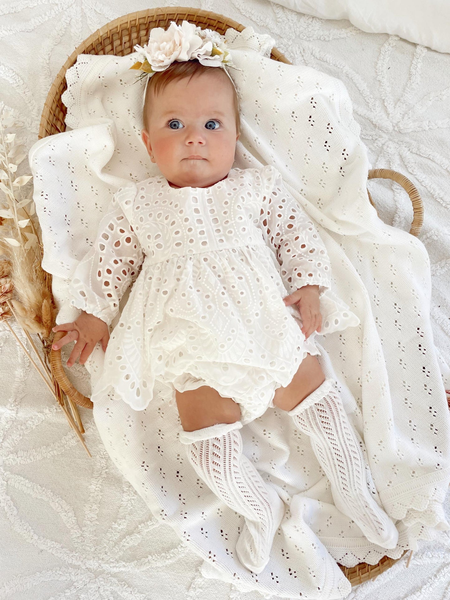 White Ivy Baby Girl Two Piece Set