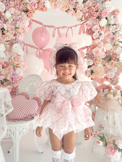 Pretty In Pink Organza Baby Girl Party Romper