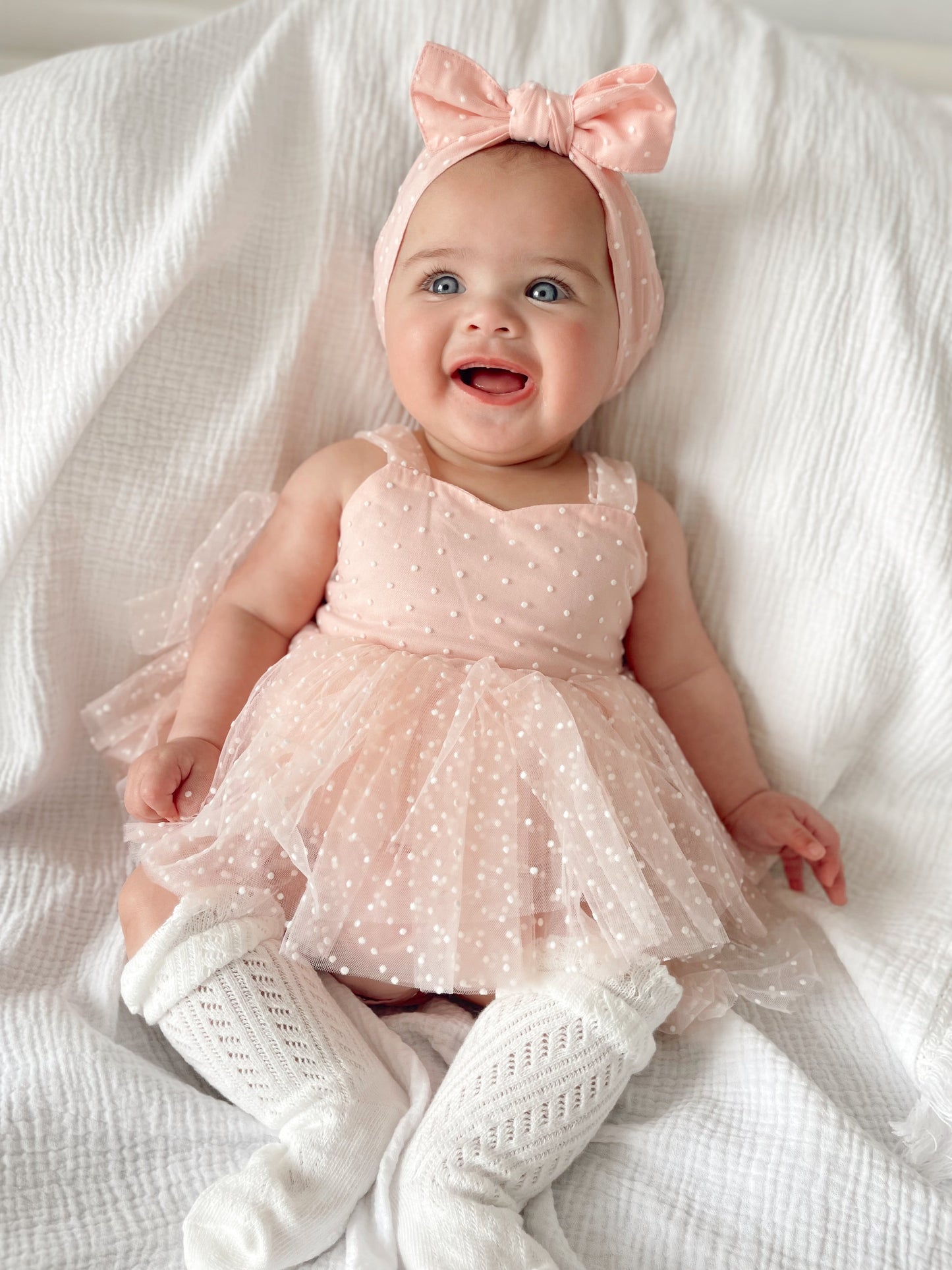 Wildflower Pink Rose Baby Girl Tulle Party Romper