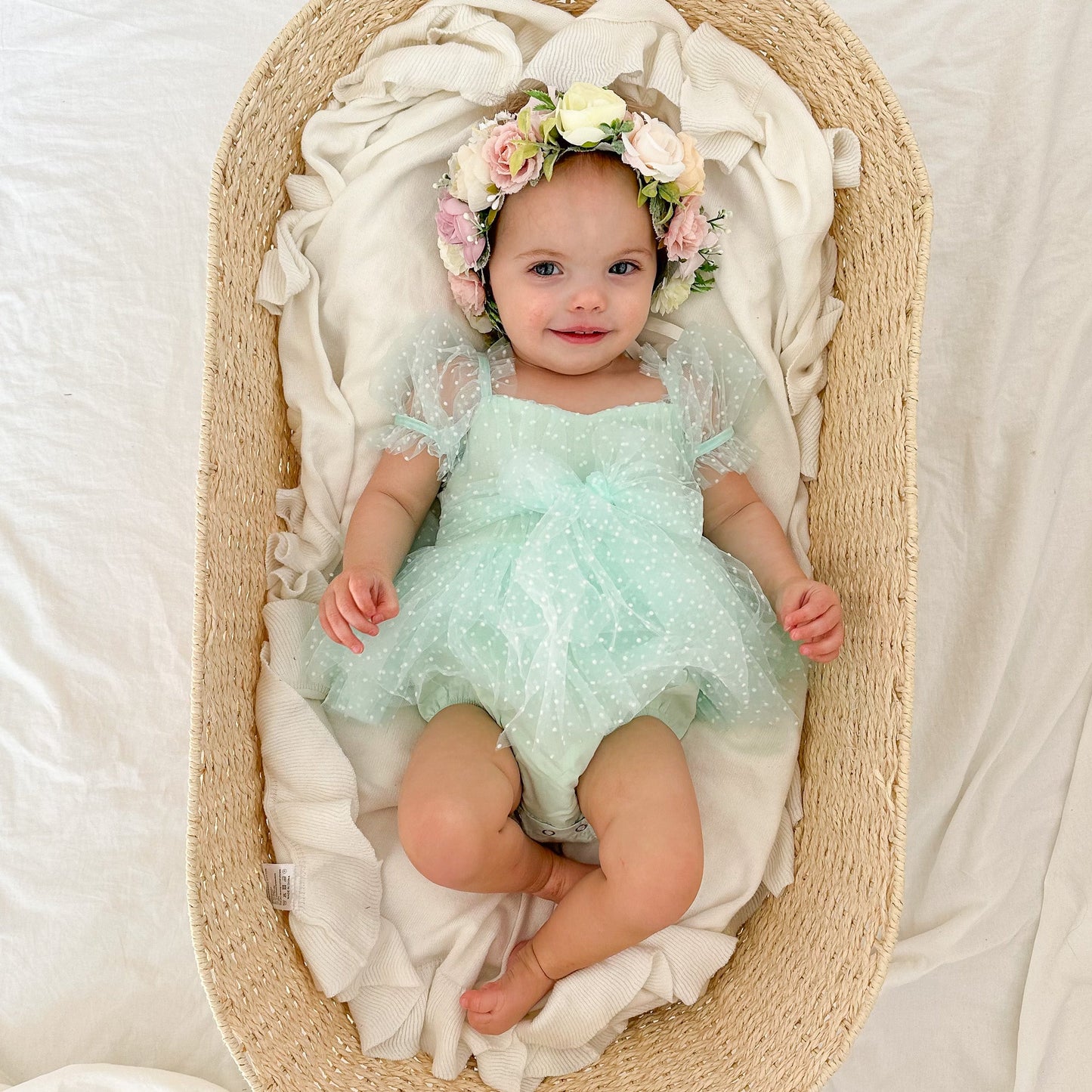 Tinkerbell Peppermint Baby Girl Tulle Party Romper