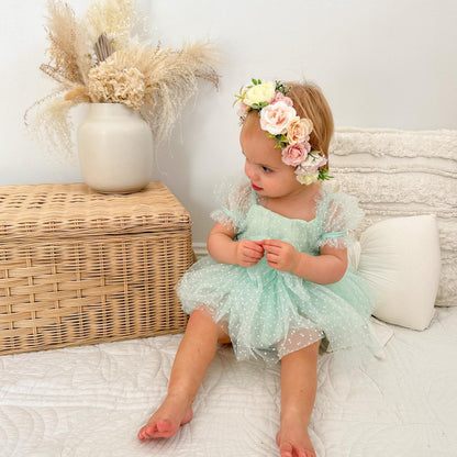 Tinkerbell Peppermint Baby Girl Tulle Party Romper