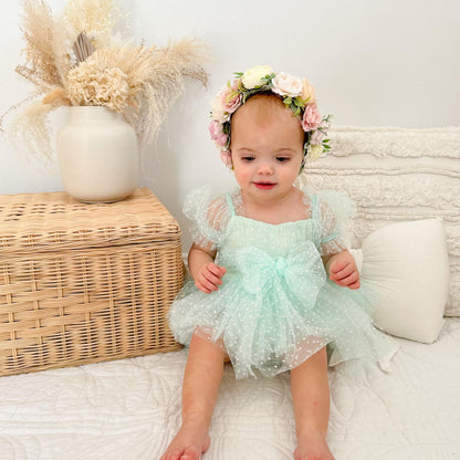 Tinkerbell Peppermint Baby Girl Tulle Party Romper