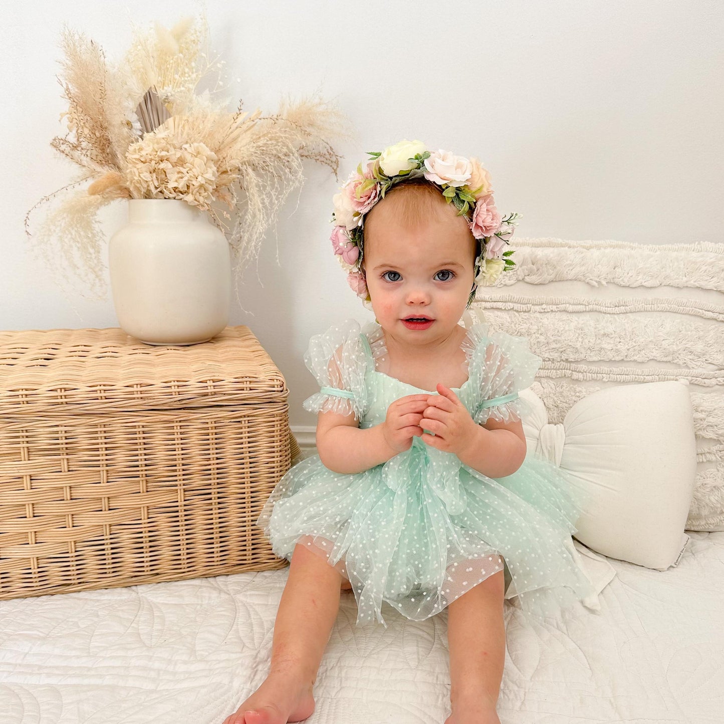 Tinkerbell Peppermint Baby Girl Tulle Party Romper