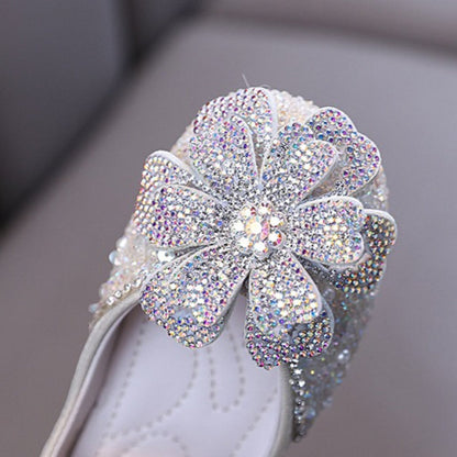 Girls' Autumn New Diamond Princess Shoes