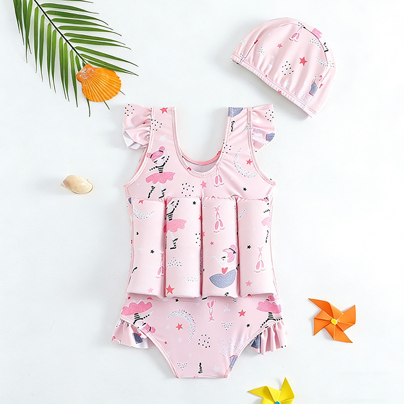 Children's Buoyancy Bow Onesie Swimsuit