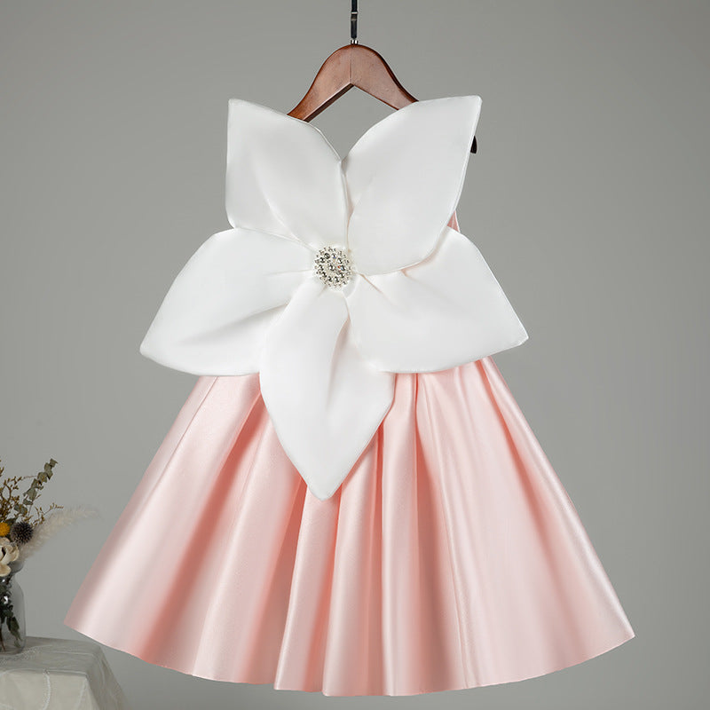 Baby Girl and Toddler Flower Bow Pageant Girl Dress  Birthday Party Princess Dress
