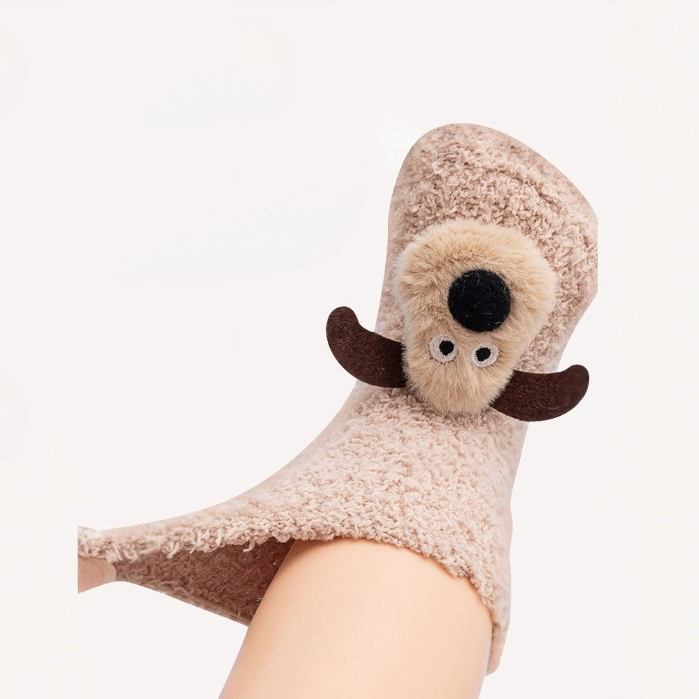 Baby Cartoon Warm Adhesive Non-slip Floor Socks