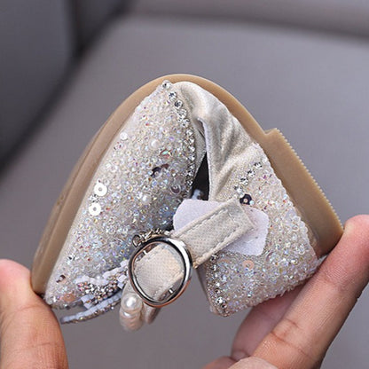 Cute Girls' Diamond Princess Shoes