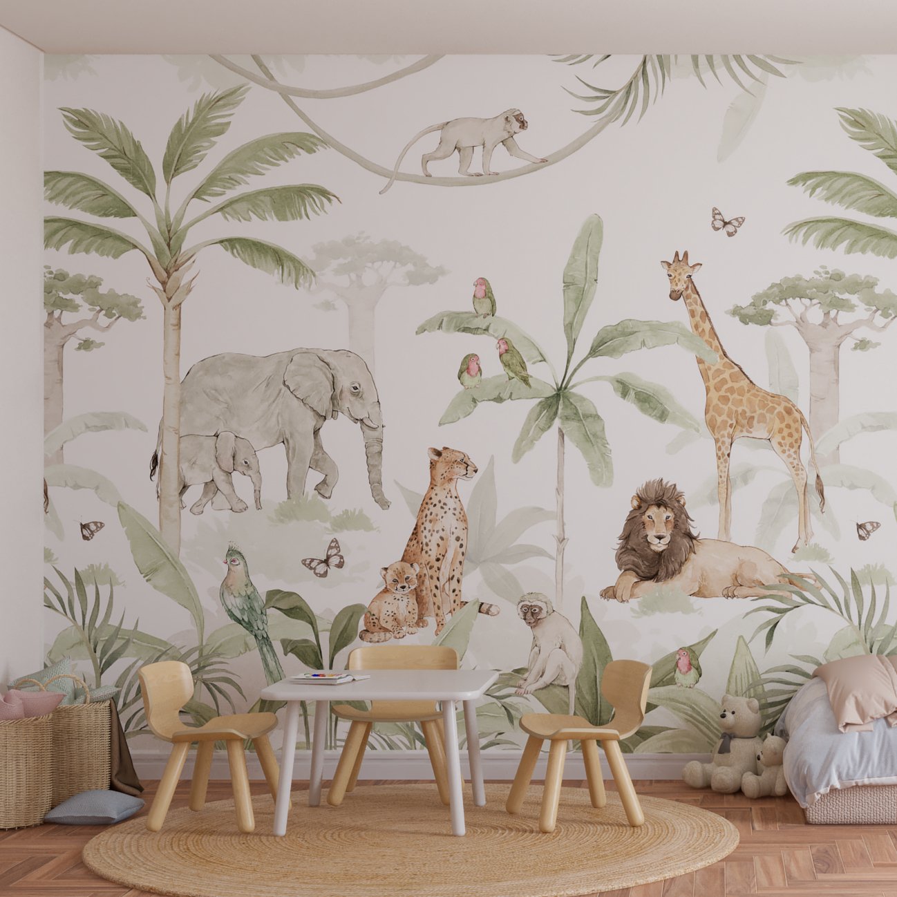 African Safari Mural