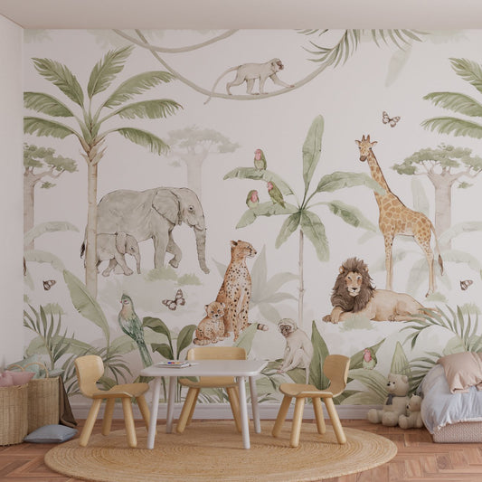 African Safari Mural