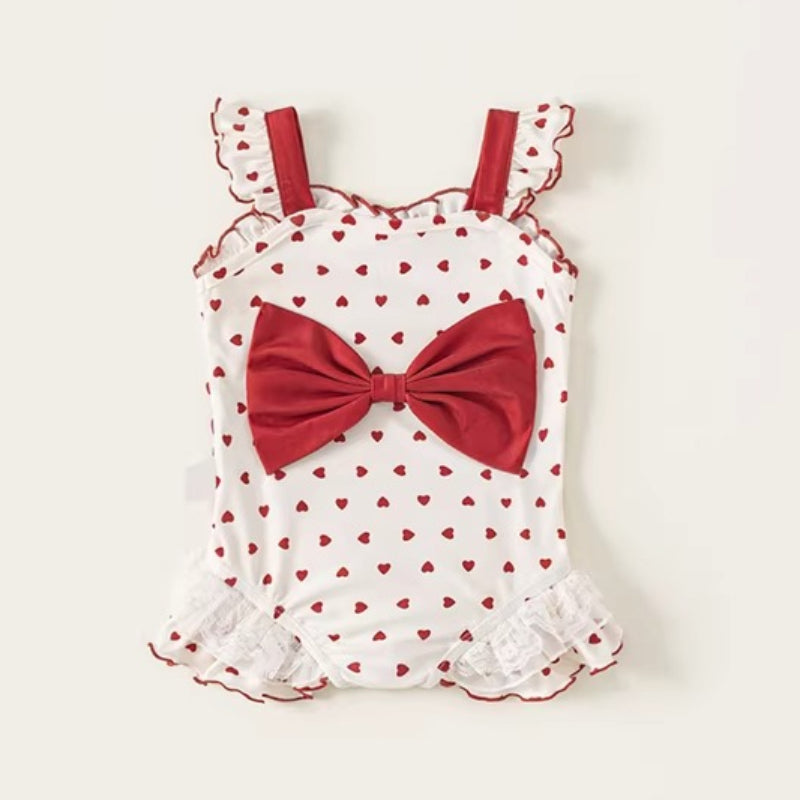 Girls Cute Summer Halter Onesie Swimsuit