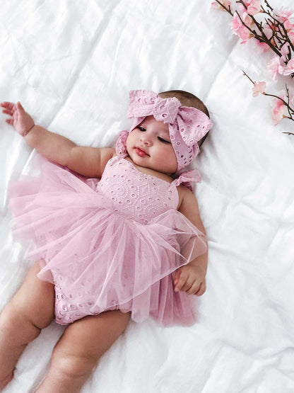Trixie Belle Lilac Tutu Baby Girl Romper