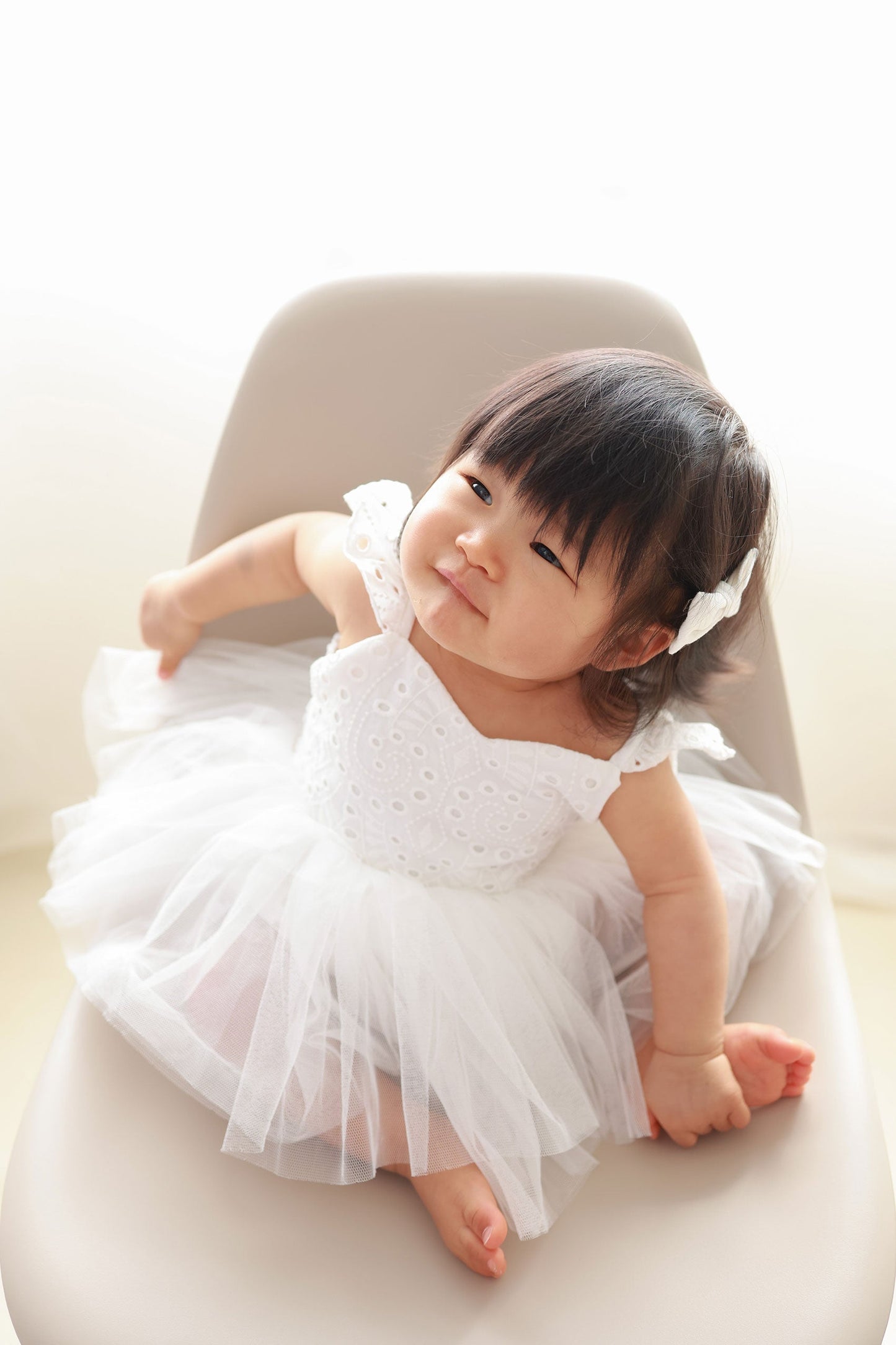 Trixie Belle White Tutu Baby Girl Tulle Party Romper