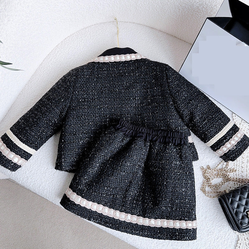 Girls Plaid Casual Outfit Girls Autumn School Outfit Two-piece Set