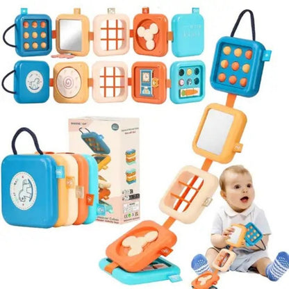 Montessori Busy Board 8-in-1 – Sensory Activity Board for Toddlers 1-4 Years