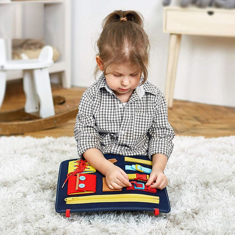 SensoBook™ Montessori Sensory Activity Board – 8-Page Quiet Book for Ages 0-4