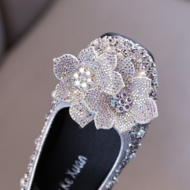 New Baby Princess Rhinestone Leather Shoes
