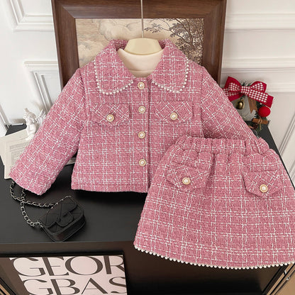 Girls Fall School Outfit Girls Elegant Comfortable Outfit Two-piece Set