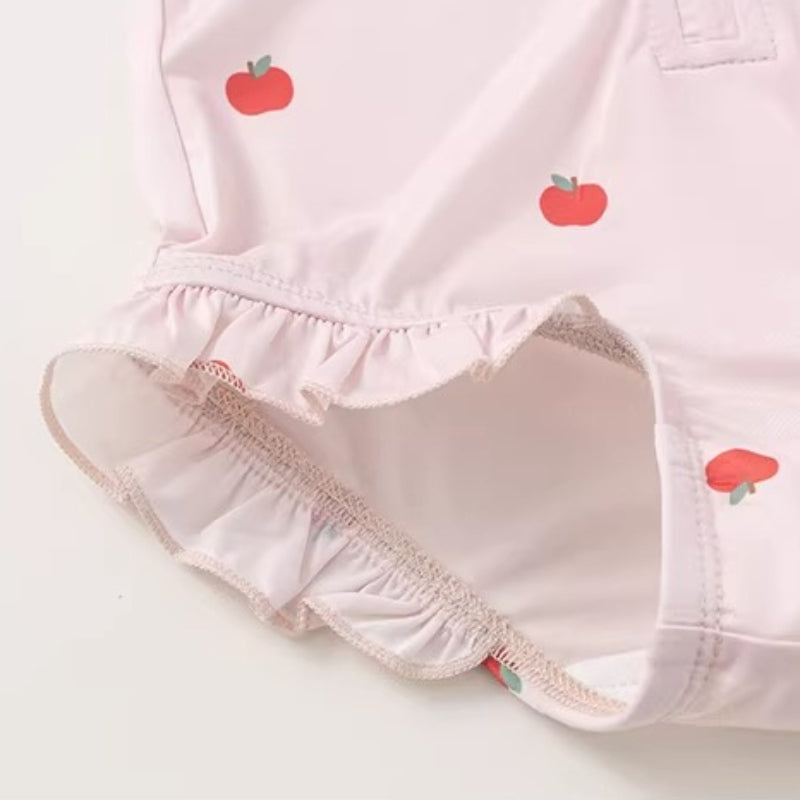 Girls' New Summer Printed Onesie Swimsuit