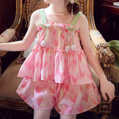 Girls Summer Holiday Outfit Girls Cute Resort Outfit Two-piece set