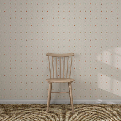 Little Patisserie Stripe Wallpaper
