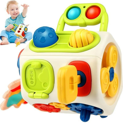 Baby Activity Cube – 9-in-1 Montessori Busy Cube for Babies & Toddlers 12 Months+