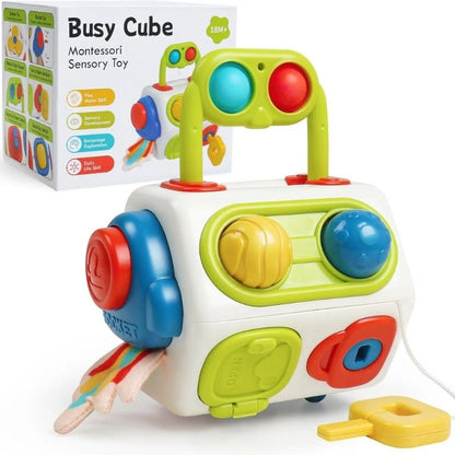 Baby Activity Cube – 9-in-1 Montessori Busy Cube for Babies & Toddlers 12 Months+