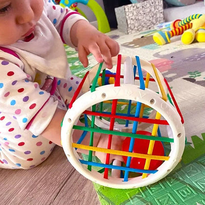 MagiCube™ Baby Activity Cube – Montessori Shape Sorter with Elastic Bands, BPA-Free