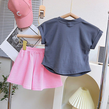Girls Summer Beach Outfit Girls Casual Comfortable Outfit Two-piece Suit