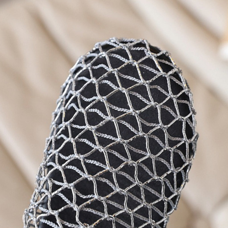 New Summer Girls' Fishnet Woven Openwork Slippers