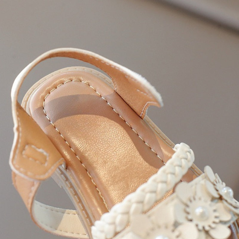 Girls' Summer Floral Princess Sandals