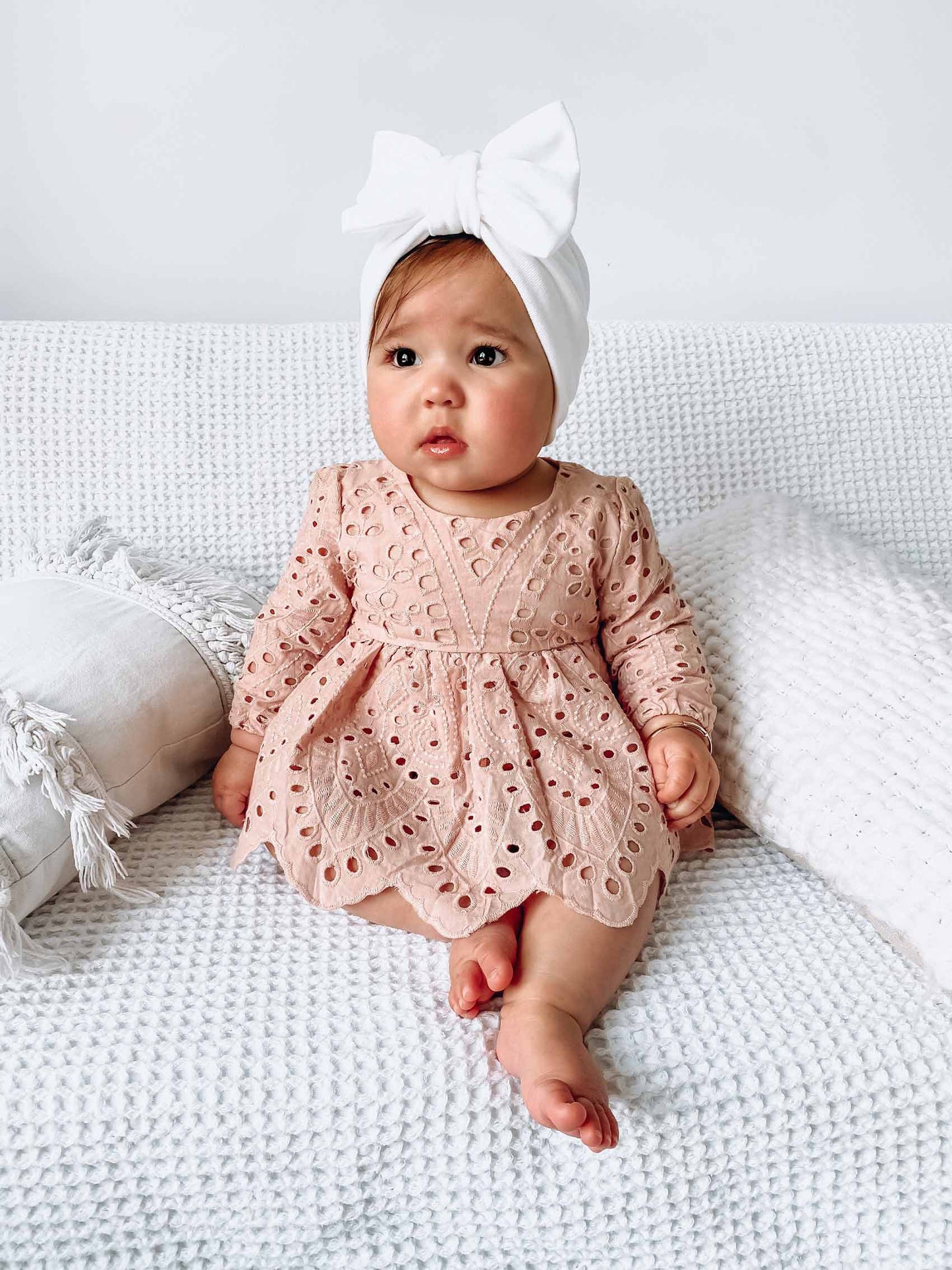 Dusty Rose Pink Ivy Baby Girl Two Piece Set