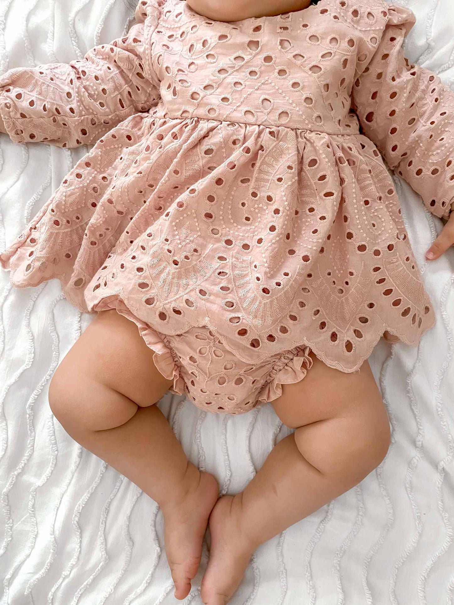 Dusty Rose Pink Ivy Baby Girl Two Piece Set