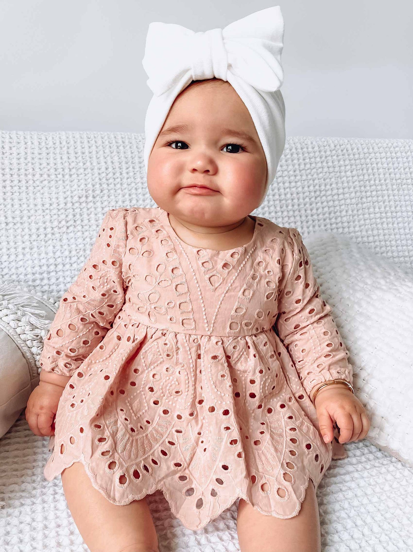 Dusty Rose Pink Ivy Baby Girl Two Piece Set