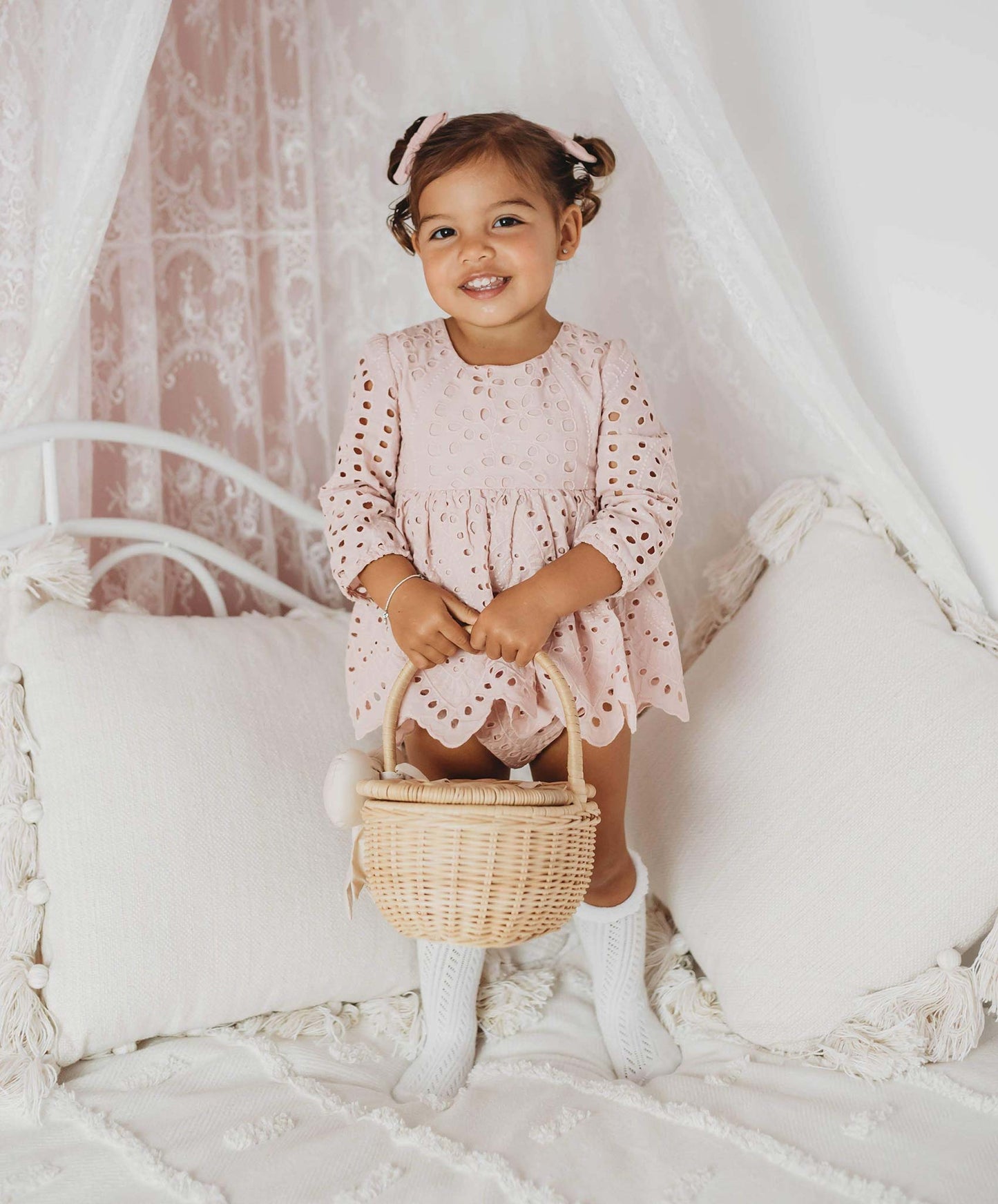 Dusty Rose Pink Ivy Baby Girl Two Piece Set