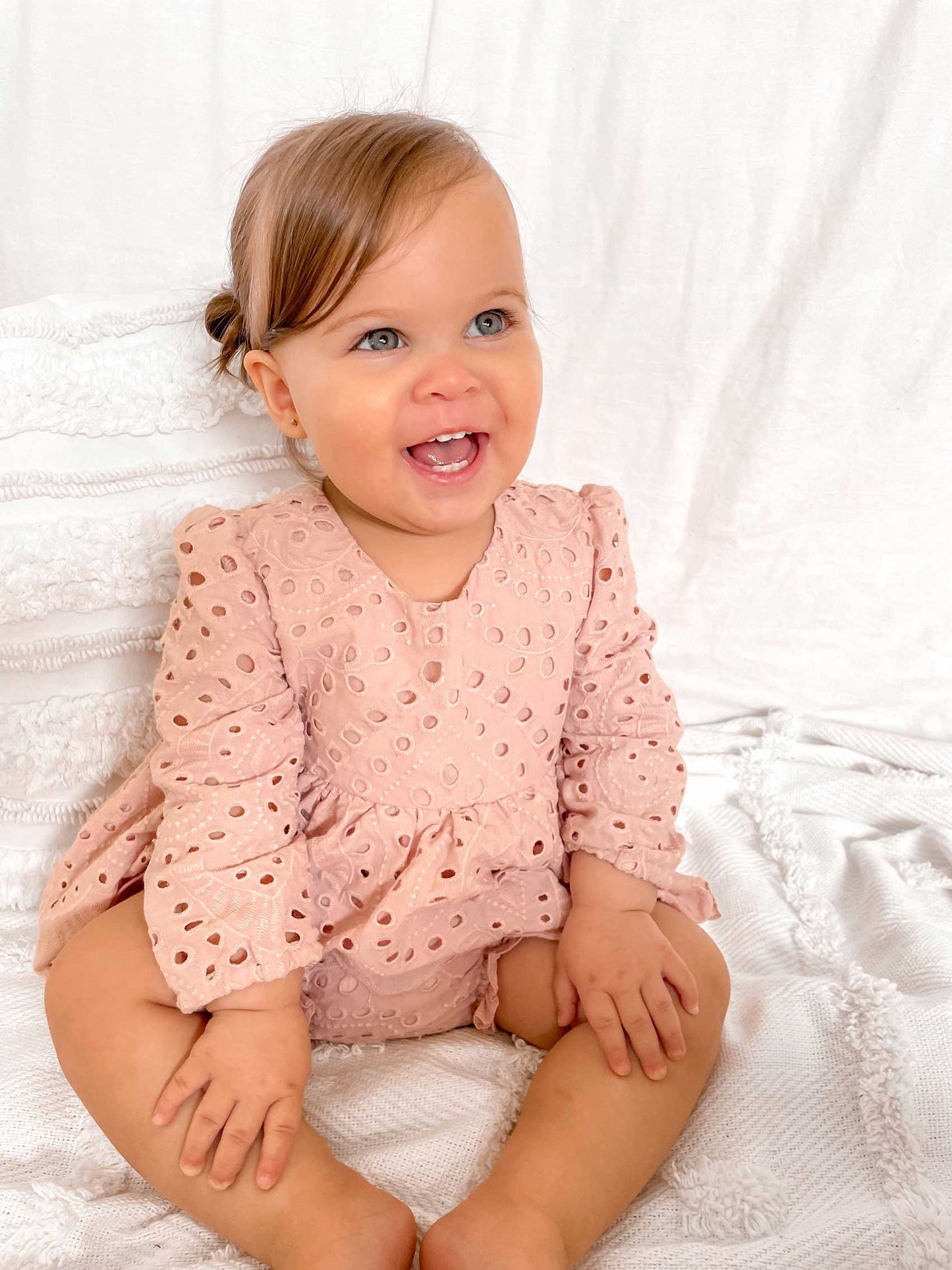 Dusty Rose Pink Ivy Baby Girl Two Piece Set