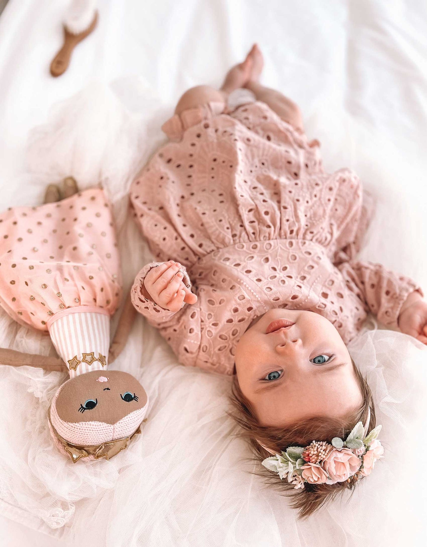 Dusty Rose Pink Ivy Baby Girl Two Piece Set