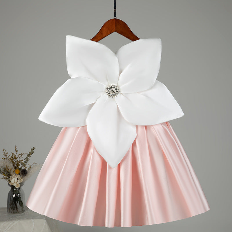 Baby Girl and Toddler Flower Bow Pageant Girl Dress  Birthday Party Princess Dress