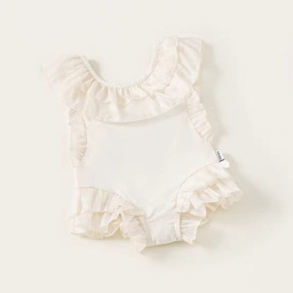 Girls' Summer Cute Ruffled Onesie Swimsuit