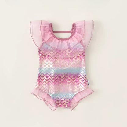 Girls' Mermaid Dopamine Onesie Swimsuit