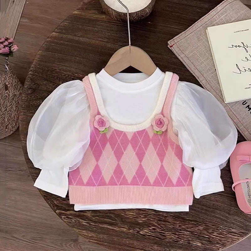 Girls Fall School Outfit Girls Elegant Two-piece Set
