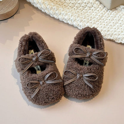 Girls' Winter Warm Bow-knot Cotton Shoes