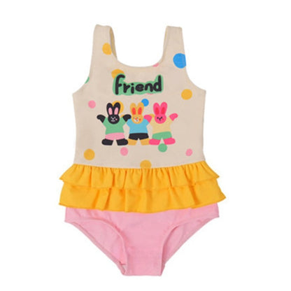 New Summer Girls' Graffiti Polka Dot Swimsuit